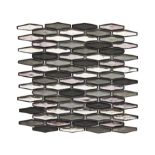33 BXS (495 PCS) STREX PEWTER ASH MOSAIC WALL TILE SHEETS 30.5 X 33.8CM.