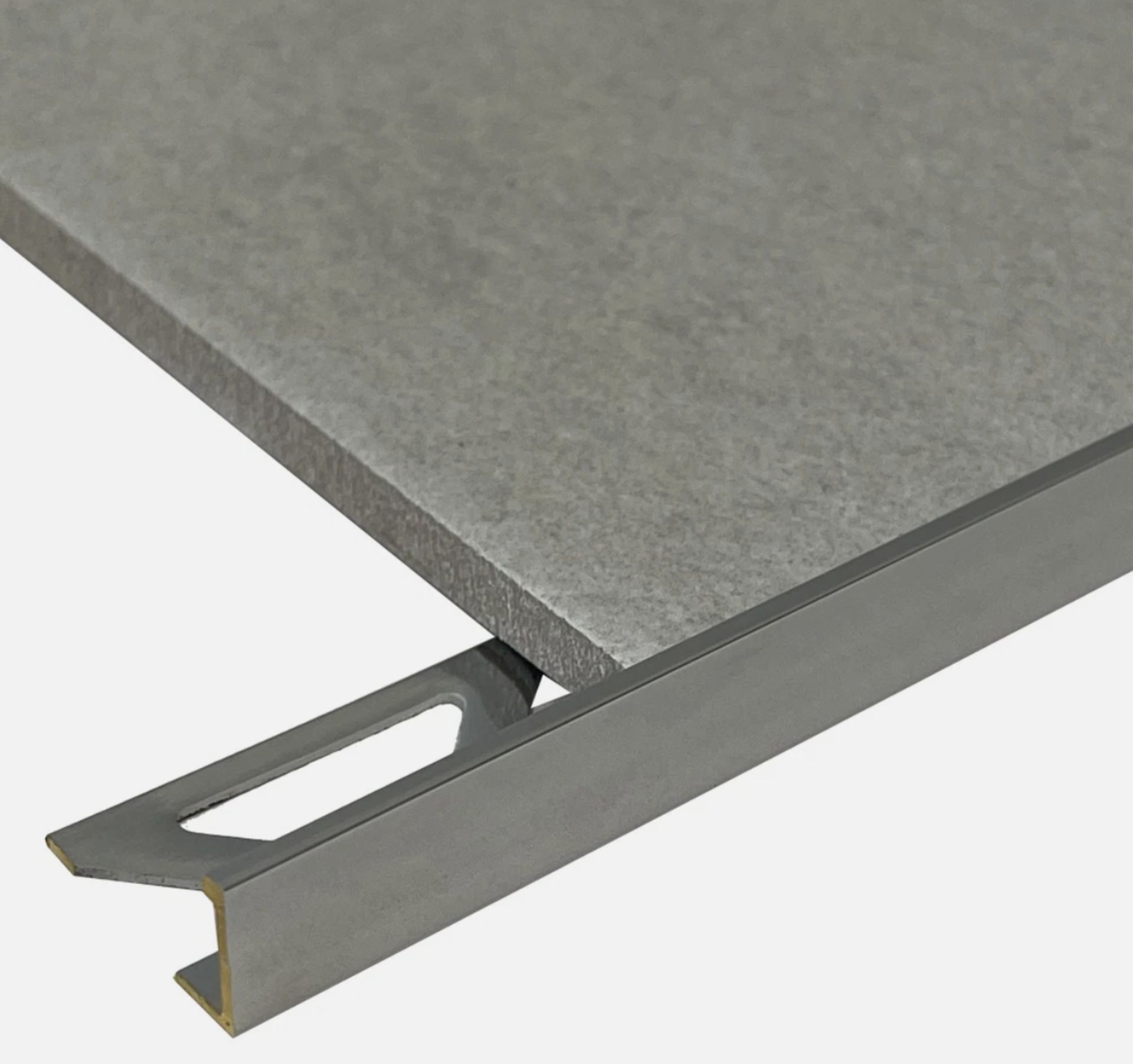 20X 12.5MM ANTIQUE CHROME BRASS L SHAPE VINTAGE TILE TRIM 2.5M - Image 2 of 2