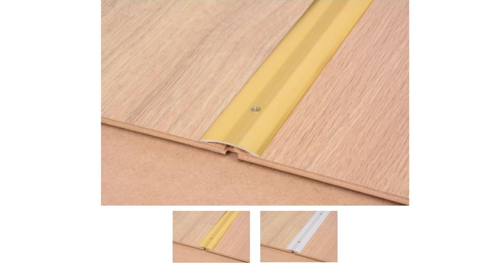 450 PIECES OF SMOOTH FLOOR COVER STRIP GOLD - 0.9M LENGTH