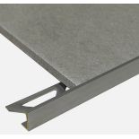 20X 12.5MM ANTIQUE CHROME BRASS L SHAPE VINTAGE TILE TRIM 2.5M