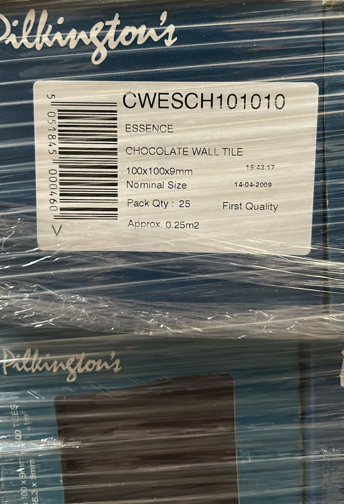 185 BXS PILKINGTONS ESSENCE CHOCOLATE GLOSS WALL TILES 100X100X9MM (4X4") - Image 2 of 3