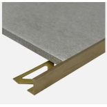 20 X NEW 12.5MM ANTIQUE BRUSHED BRASS L SHAPE VINTAGE TILE TRIM 2.5M