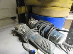Two Bosch angle grinders, 110v - working condition unknown