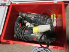 Four various Bosch drills, 110v