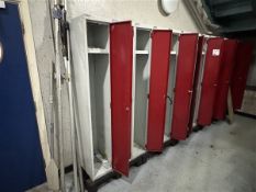 Eight single OMP upright lockers (no keys)