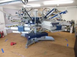 Modern Screen Printing Machinery, Factory Equipment, Stock, Vehicle