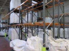 Ten bays of boltless adjustable pallet racking 9 - 2.8m x 900 x 3.7m 1 - 2.8m x 900 x 5m (