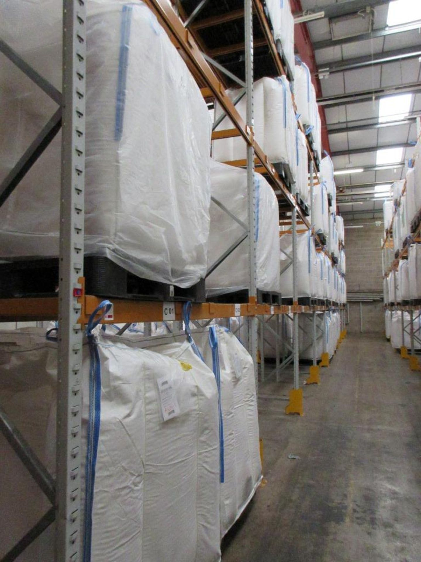 Nine bays of Apex 8 UK boltless adjustable pallet racking 2.8m x 900 x ...