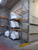 Six bays of boltless adjustable pallet racking 1 - 2.8m x 900 x 3.7m 1 - 1.4m x 900 x 3.7m 4 - 2.