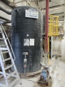 Chem Resist polyethylene tank, 7m³, work no. 13358 WO: 7087 (2017), with electric motor & pump