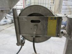 Faicom wall mounted stainless steel retractable hose, model ALX4H3820ST, serial no. 1048 (2018)