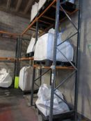 Eight bays of boltless adjustable pallet racking, 7 - 2.8m x 900 x height 3.7m 1 - 1.4m x 900 x