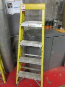 Fibreglass step ladder, 5 tread