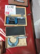 Two various sized micrometers