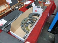 Four various sized outside micrometers