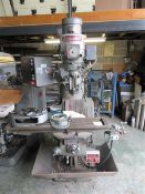 Bridgeport Turret Mill, serial no. 2282003765 variable speed head, table size 48" x 9", longitudinal