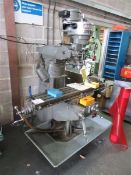 Bridgeport Turret Mill, serial no. 1587802735 (1973) with belt change head, Anilam Miniwizard 2 axis