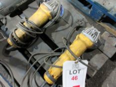 Two DeWalt 115mm angle grinders, 240v