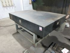 LK granite surface table, serial no. 0838/7/80, 72" x 48" - damage to one edge