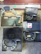 Four various outside micrometers, 7-8" / 5-6" / 4-5" / 2-3"