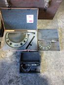 Three various outside micrometers, 6-7"/ 3-4" / 1-2"
