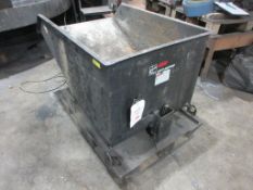 LNS mobile forklift tipping skip, capacity 0.35³, SWL 500kg, approx. size: 1.2m 830mm