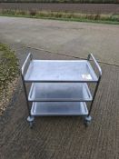 Stainless steel catering trolley