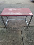 Poly top stainless steel table