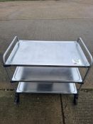 Stainless steel catering trolley