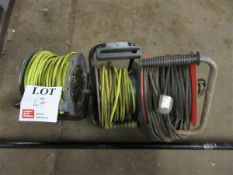 Three 240v extension leads