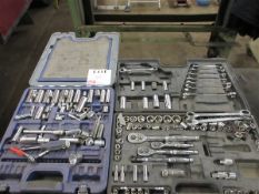 Two part complete socket sets (Blue Point & Halfords)