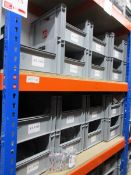 Contents of four shelves to include Kita Tech door check straps for various Peugeot & Citroën