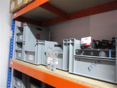 Contents of four shelves to include Kita Tech door check straps for various Opel & Ford cars (please