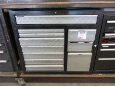 Superline Pro II drawer tool cabinet & contents to include drills, carbide inserts, face & slide
