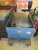 Mobile swarf bin, height 800 x width 840 x length 100mm