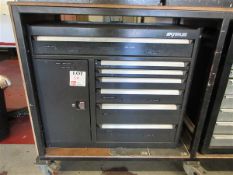 Waterloo 7-drawer tool cabinet, cupboard and contents to include twist drills, face milling cutters,