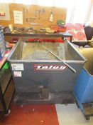 Mobile swarf bin, height 1000 x width 1080 x length 1226mm cap 0.5m, SWL 500kg, model 500