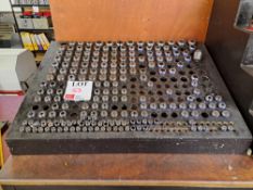 Assorted quantity of various sized collets