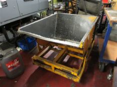 Mobile swarf bin, height 800 x width 800 x length 1000mm