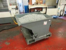 Mobile swarf bin, height 810 x width 930 x length 1020mm