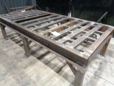 Steel framed 3000 x 1500mm welders bench Please Note this lot is located at Unit 2, Milland Road