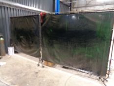Assorted mobile and static welders partition screens Please Note this lot is located at Unit 2,