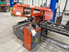 Karmetal KMT 350 ODG horizontal bandsaw, serial no. 43185 (2017), Karmetala CNC infeed gravity