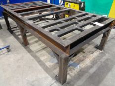 Steel framed 3000 x 1500mm welders bench Please Note this lot is located at Unit 2, Milland Road