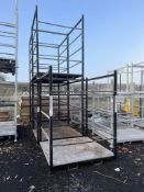 5 - Painted steel skid mounted chair stillage