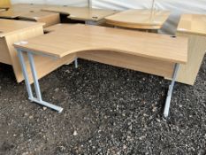 5 - various wooden office desks
