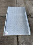 Steel framed, aluminium container ramp (unused)