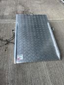 Steel framed, aluminium container ramp (unused)