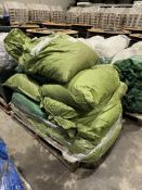 8 - 20m x 5m Custom Covers apex flat tied white roof linings and 1 - 5m x 5m apex flat tied white