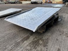 Steel framed, aluminium container ramp (unused)